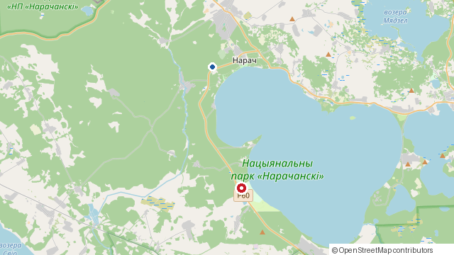 Карта: Бар Журавушка (бар) на Нарочи и наши домики в Урликах