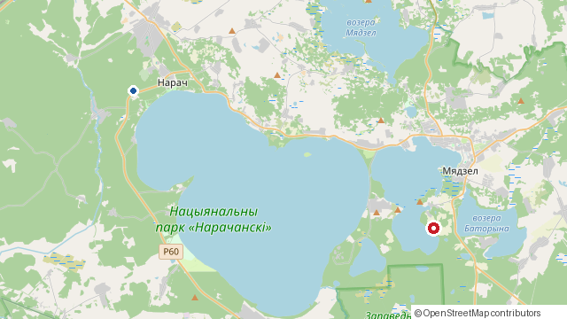Карта: Качаргі (кемпинг) на Нарочи и наши домики в Урликах