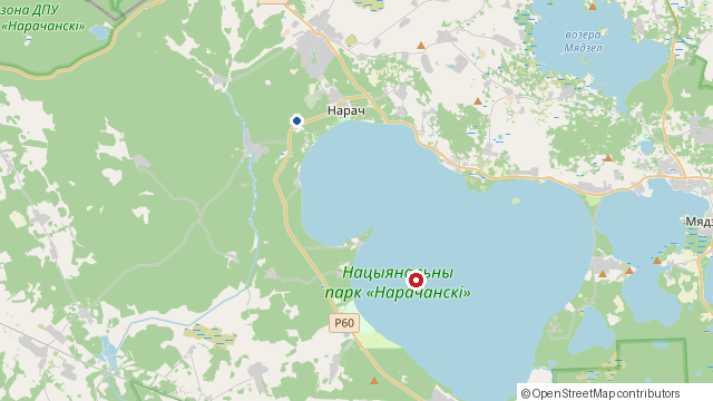 Карта: Озеро Нарочь (достопримечательность) на Нарочи и наши домики в Урликах