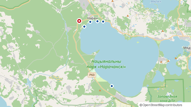 Карта: Пляжи на Нарочи и наши домики