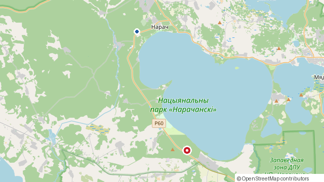 Карта: Турбаза «Нарачанка» (гостиница) на Нарочи и наши домики в Урликах