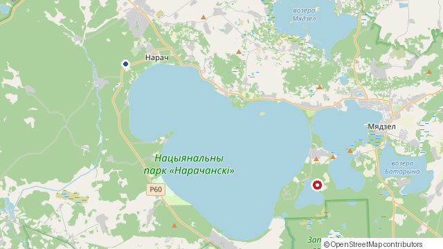 Карта: Турыстычная стаянка «Белае» (кемпинг) на Нарочи и наши домики в Урликах